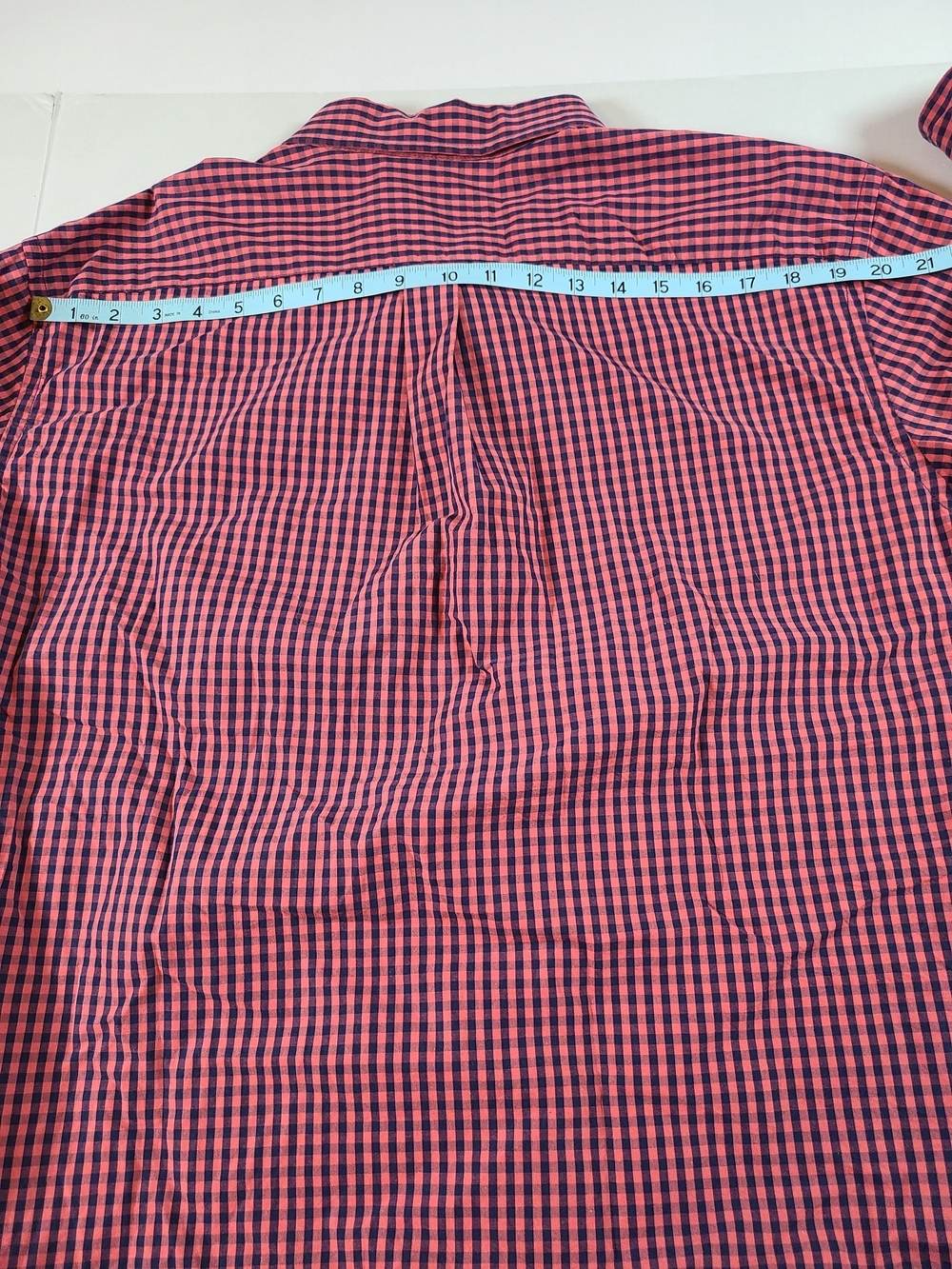 Izod Men's Slim Fit Red Check Long-Sleeve Button-Down Shirt One Pocket Logo XXL - Picture 9 of 13